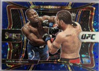 Derek Brunson 2021 Panini Select UFC Octagonside #249 Blue Disco