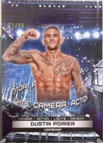 Dustin Poirier 2024 Topps Knockout UFC Lights (Lights, Camera, Action) #LTS-16 Purple