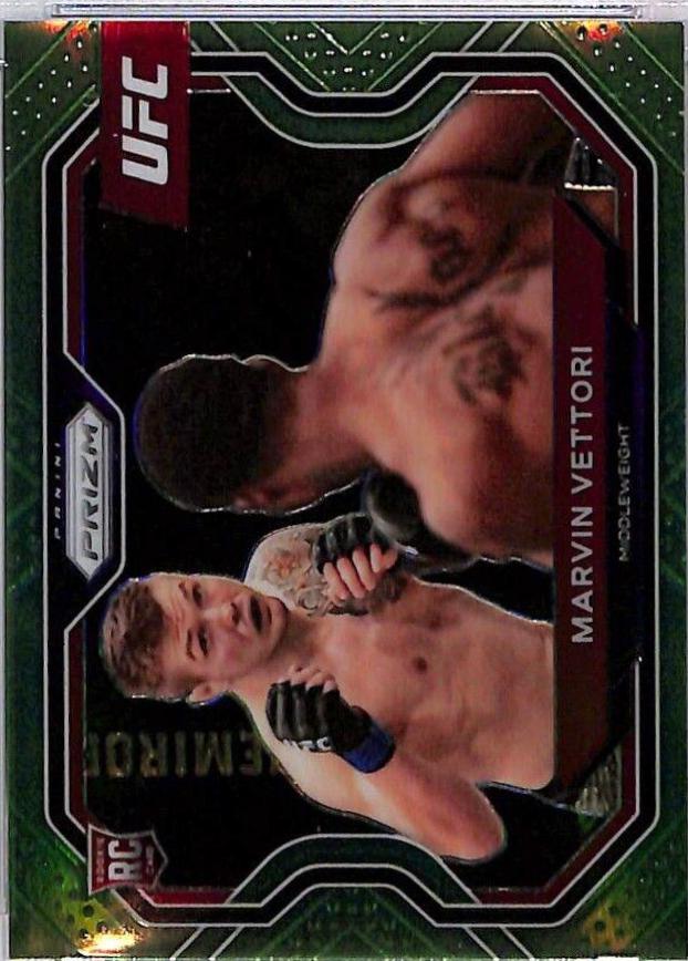 Marvin Vettori 2021 Panini Prizm UFC Base #143 Neon Green