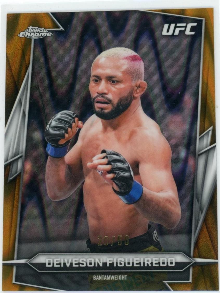 Deiveson Figueiredo 2026 Topps Chrome UFC Base #89 Gold Ray Wave Refractor