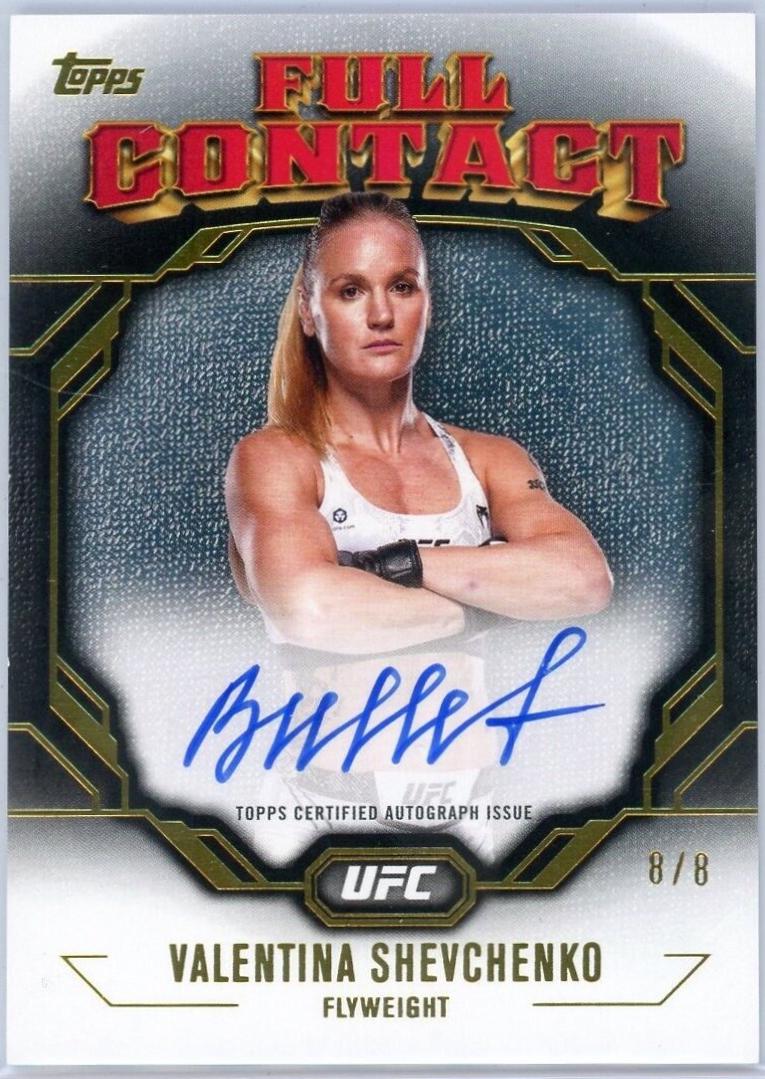 Valentina Shevchenko 2024 Topps Knockout UFC Full Contact Autographs #FCA-VSO Gold