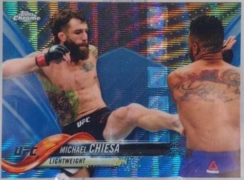 Michael Chiesa 2018 Topps Chrome UFC Base #9 Blue Wave