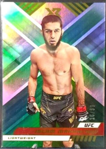 Islam Makhachev 2023 Panini Chronicles UFC Base XR #281 Green