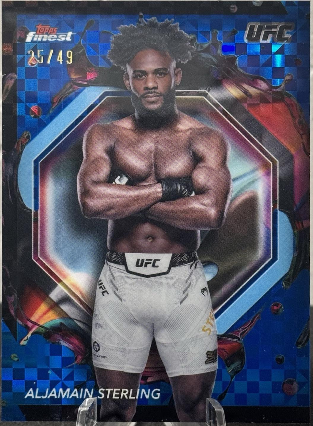 Aljamain Sterling 2024 Topps Finest UFC Base Rare #279 Red Refractor