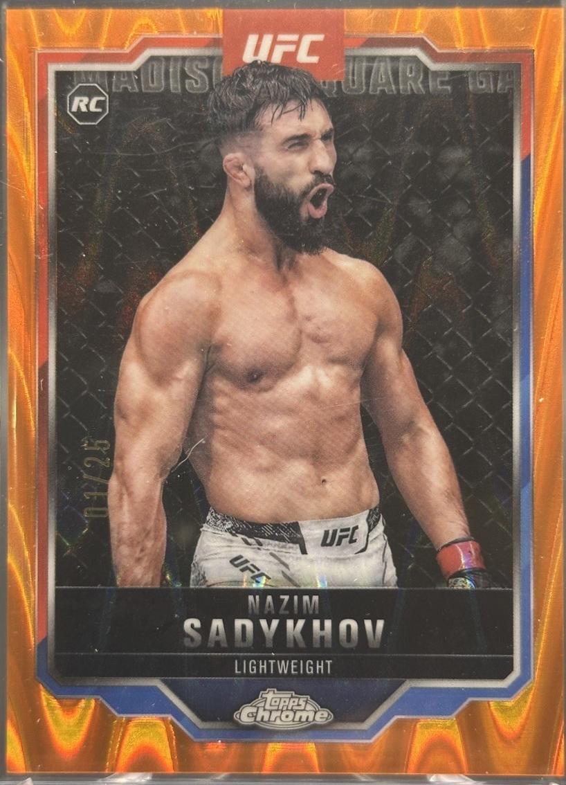 Nazim Sadykhov 2025 Topps Chrome UFC Base #157 Orange Refractor