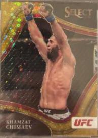 Khamzat Chimaev 2022 Panini Select UFC Octagonside #277 Gold Disco