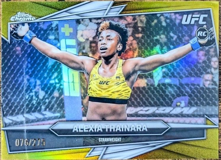 Alexia Thainara 2026 Topps Chrome UFC Base #191 Yellow Refractor