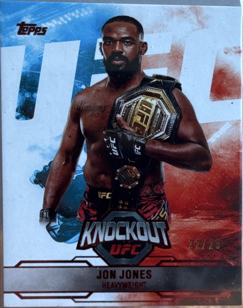 Jon Jones 2025 Topps Knockout UFC Base #100 Red