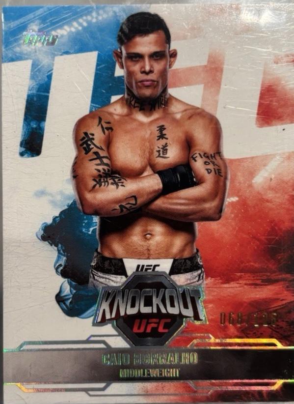 Caio Borralho 2025 Topps Knockout UFC Base #16 Holo Silver