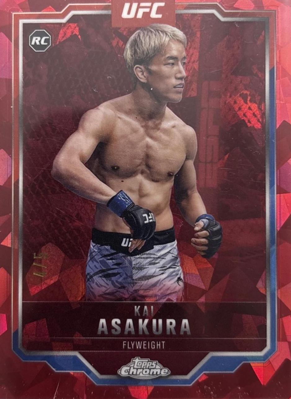 Kai Asakura 2025 Topps Chrome Sapphire UFC Base Sapphire #161 Red Sapphire