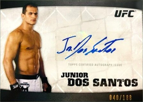 Junior Dos Santos 2010 Topps UFC Knockout Autographs #A-JDS Red