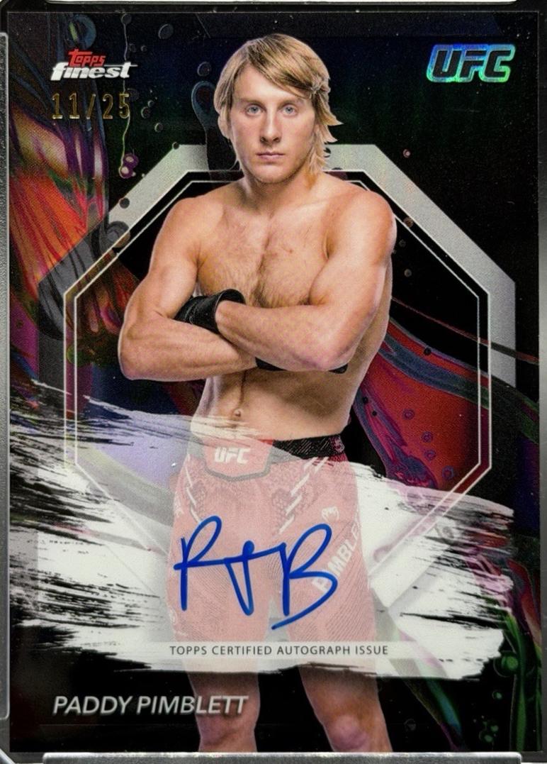 Paddy Pimblett 2024 Topps Finest UFC Finest Autographs #FA-PYP Superfractor