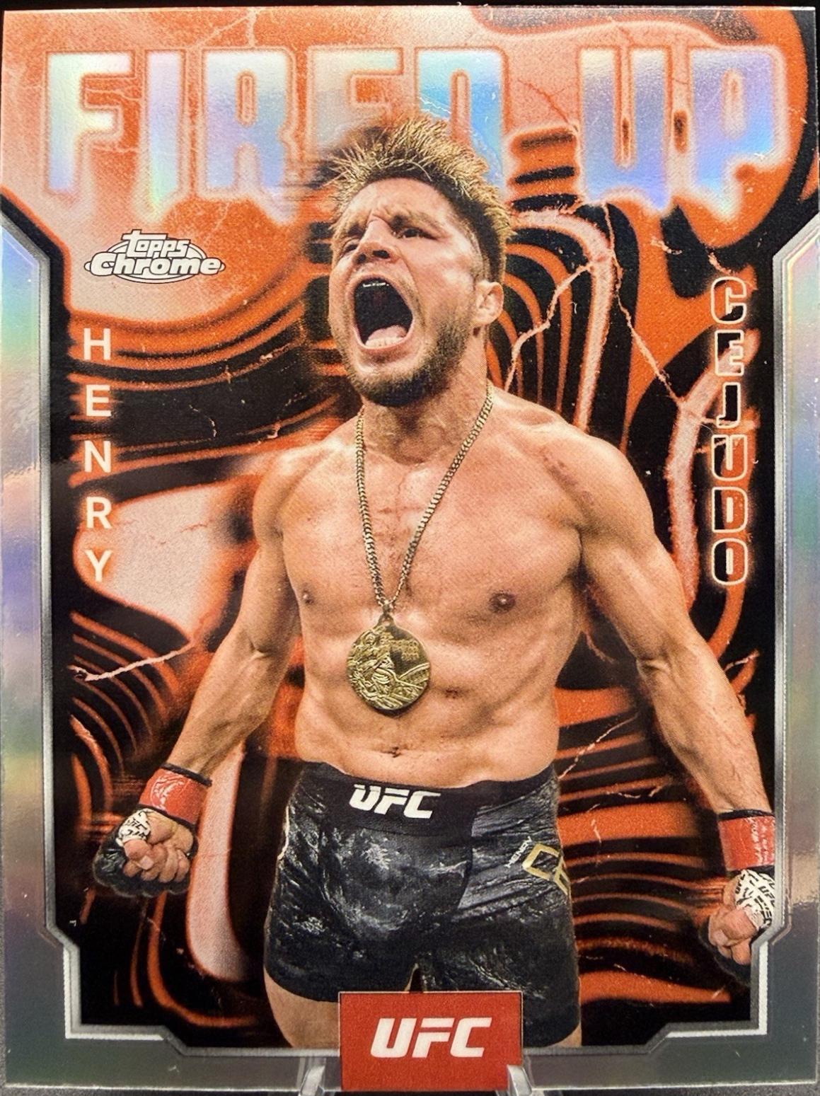 Henry Cejudo 2025 Topps Chrome UFC Fired Up #FUP-18 Refractor