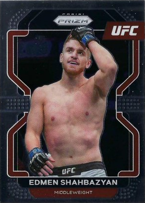 Edmen Shahbazyan 2022 Panini Prizm UFC Base #133 Black Shimmer
