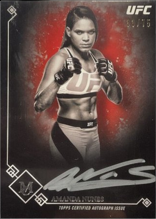 Amanda Nunes 2017 Topps Museum Collection UFC Museum Autographs #MA-AN Copper