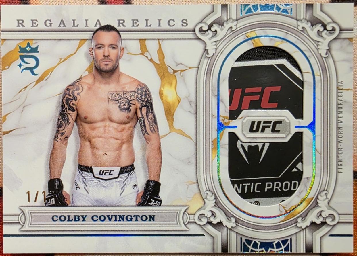 Colby Covington 2024 Topps Royalty UFC Regalia Relics #RAR-34 Platinum