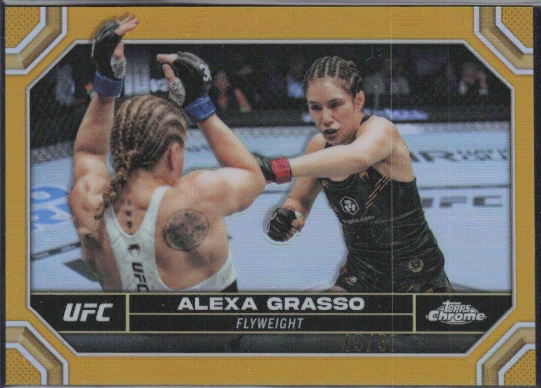 Alexa Grasso 2024 Topps Chrome UFC Base #6 Gold Refractor
