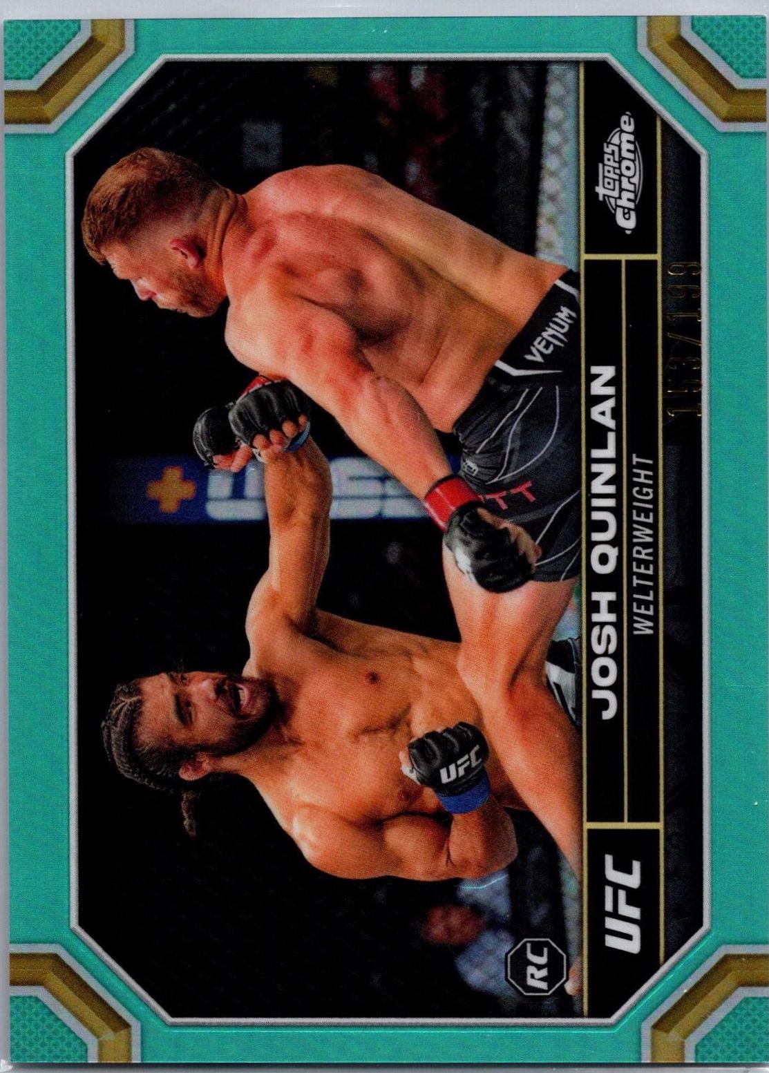 Josh Quinlan 2024 Topps Chrome UFC Base #76 Aqua Refractor
