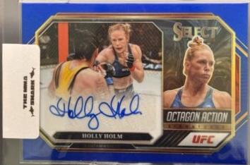 Holly Holm 2023 Panini Select UFC Octagon Action Signatures #31 Blue