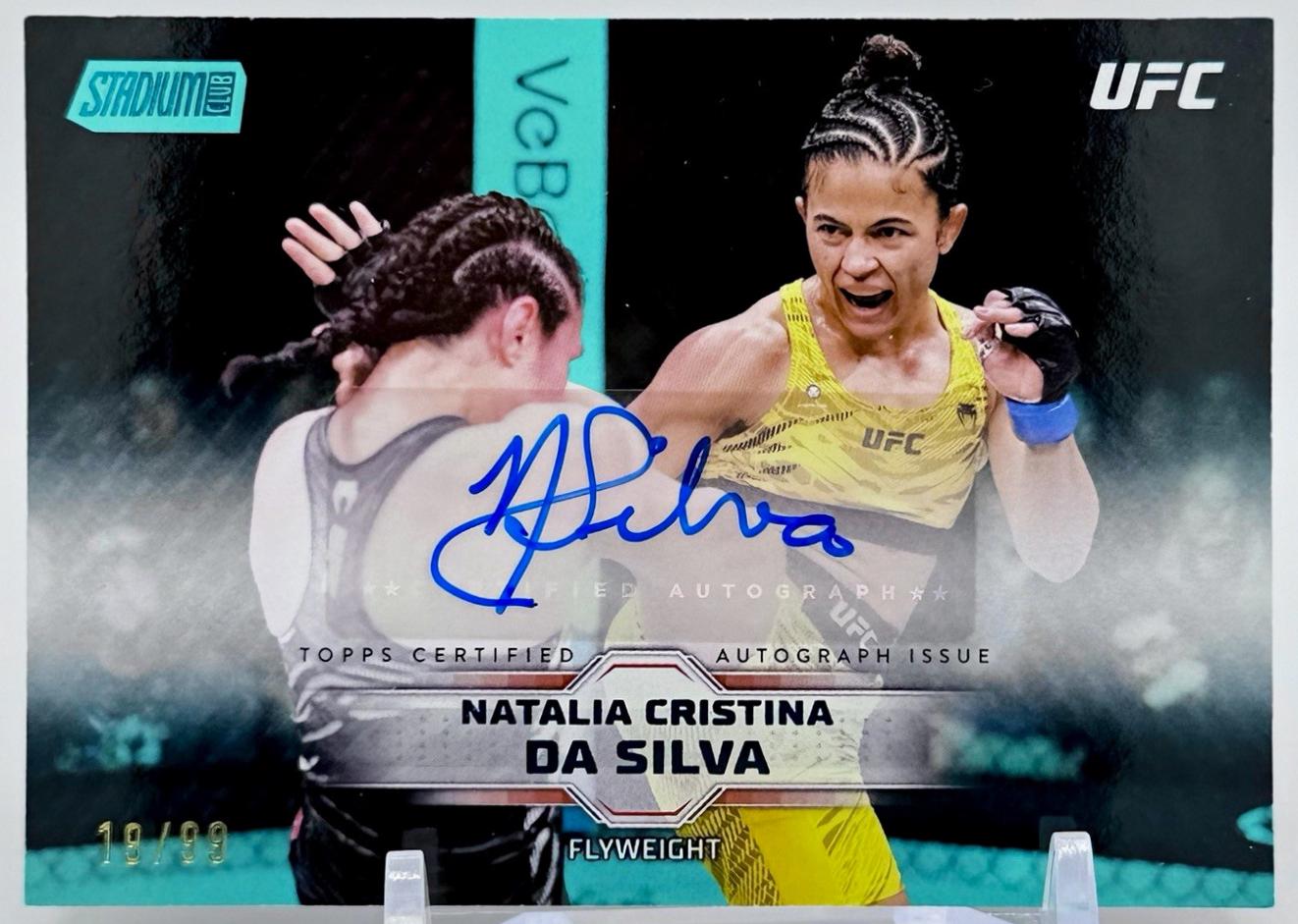 Natalia Silva 2026 Topps Stadium Club UFC Base Autographs #BAV-NCS Turquoise