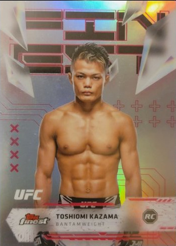 Toshiomi Kazama 2025 Topps Finest UFC Base Uncommon #167 Black Refractor