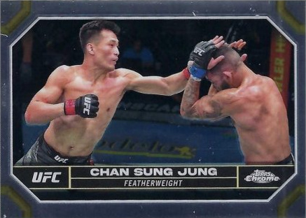 Chan Sung Jung 2024 Topps Chrome UFC Base #41 Red Refractor