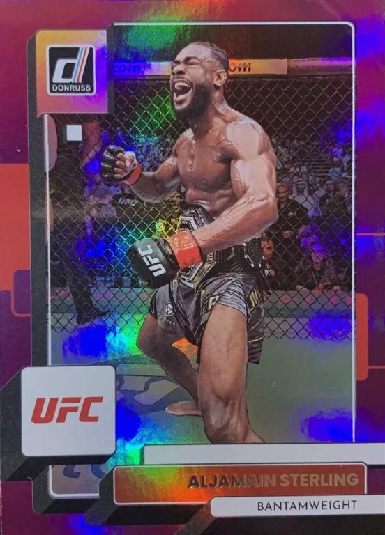 Aljamain Sterling 2023 Panini Donruss UFC Base #116 Press Proof Purple