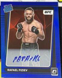Rafael Fiziev 2022 Panini Donruss Optic UFC Base Rated Rookies Signatures #116 Blue