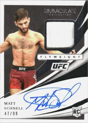 Matt Schnell 2021 Panini Immaculate UFC Rookie Memorabilia Autographs #101 Gold