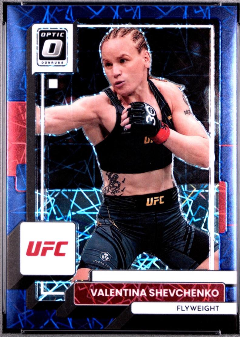 Valentina Shevchenko 2023 Panini Donruss Optic UFC Base #77 Purple Velocity