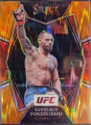 Santiago Ponzinibbio 2022 Panini Select UFC Premier Level #104 Orange Flash