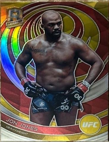 Jon Jones 2023 Panini Chronicles UFC Base Spectra #392 Gold