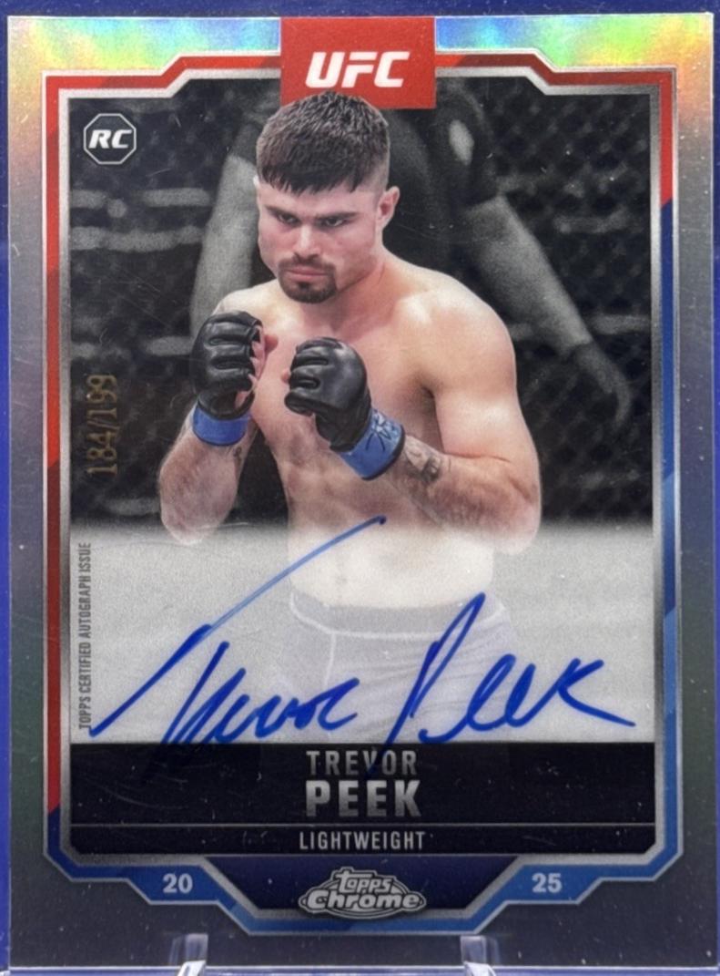 Trevor Peek 2025 Topps Chrome UFC Chrome Rookie Autographs #CRA-TP Refractor