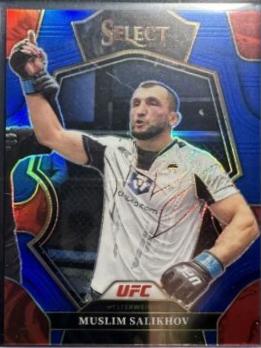 Muslim Salikhov 2023 Panini Select UFC Premier Level #187 Blue Disco
