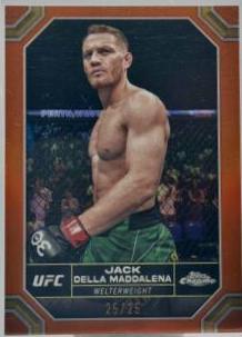 Jack Della Maddalena 2024 Topps Chrome UFC Base #82 Orange Refractor