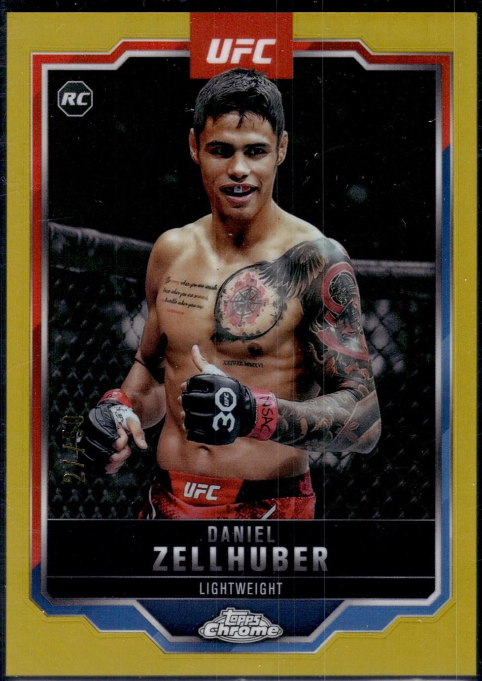 Daniel Zellhuber 2025 Topps Chrome UFC Base #189 Gold Refractor
