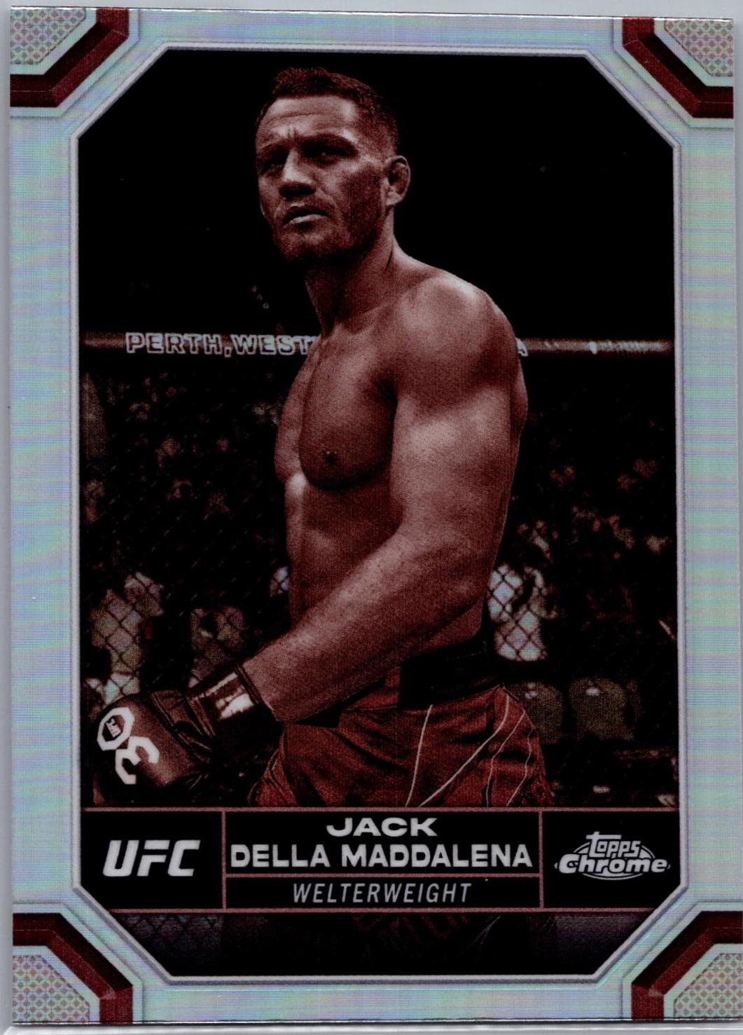 Jack Della Maddalena 2024 Topps Chrome UFC Base #82 Sepia Refractor
