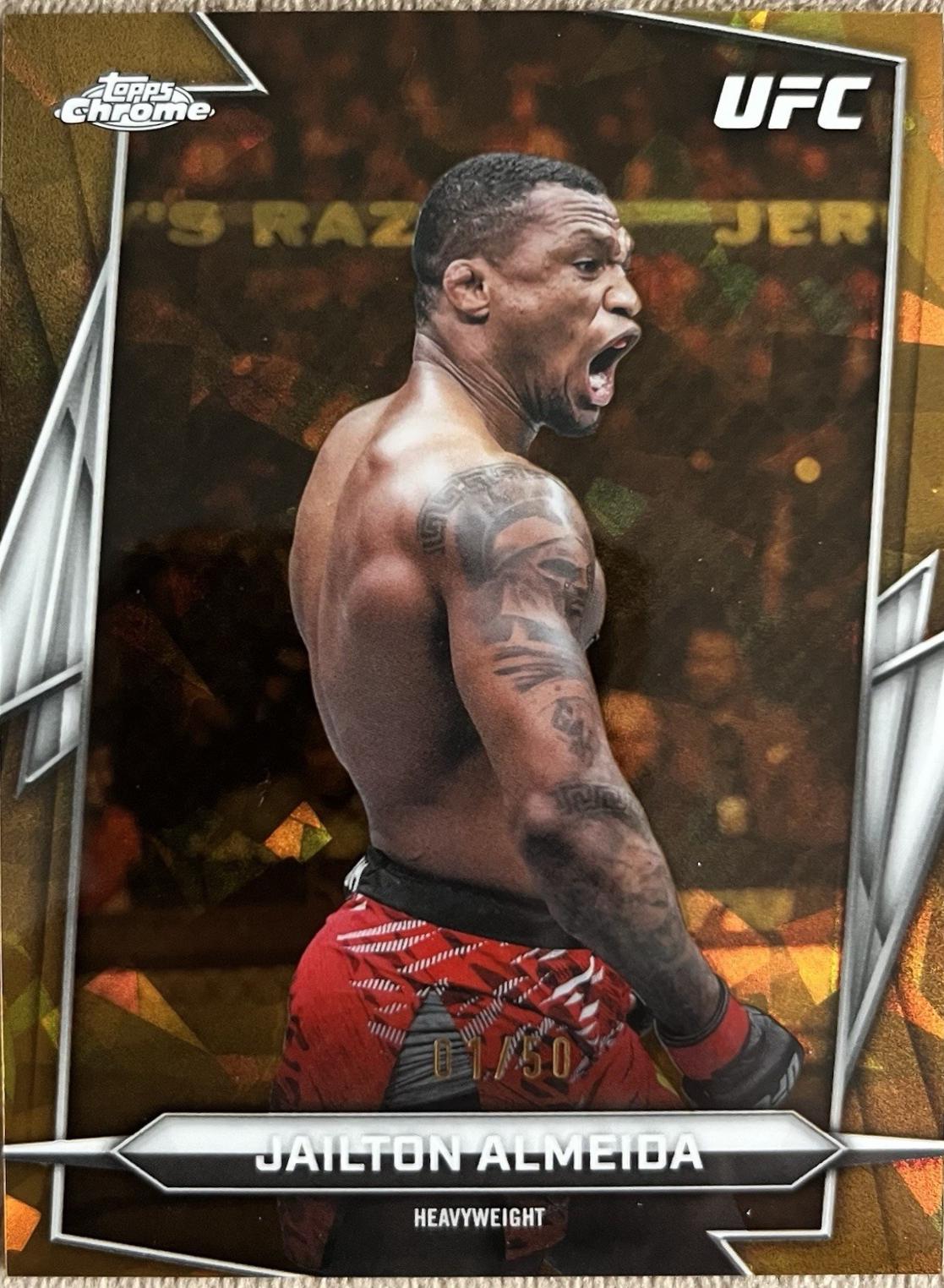 Jailton Almeida 2026 Topps Chrome UFC Base #132 Gold Refractor