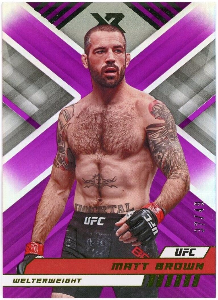 Matt Brown 2023 Panini Chronicles UFC Base XR #294 Purple