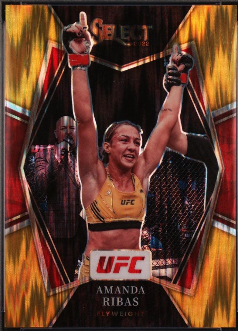 Amanda Ribas 2022 Panini Select UFC Premier Level #136 Gold Flash