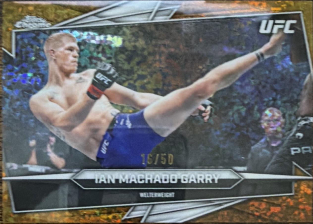 Ian Machado Garry 2026 Topps Chrome UFC Base #93 Gold Mini Diamonds Refractor