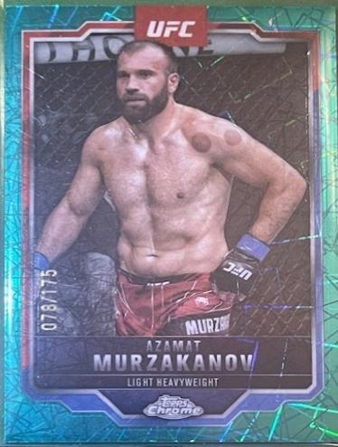 Azamat Murzakanov 2025 Topps Chrome UFC Base #168 Teal Lazer Refractor