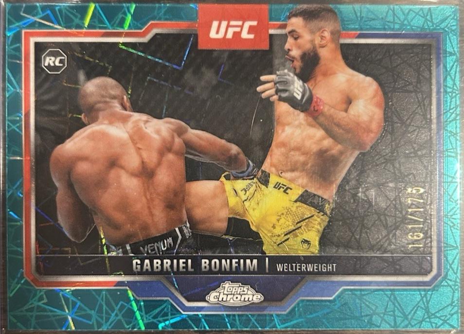 Gabriel Bonfim 2025 Topps Chrome UFC Base #26 Aqua Refractor