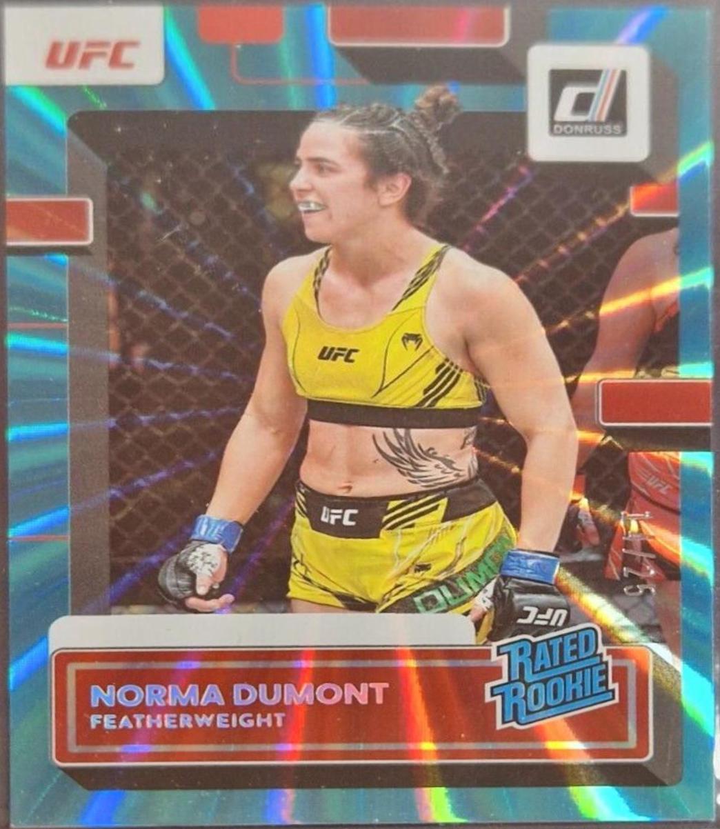 Norma Dumont 2023 Panini Donruss UFC Base #204 Teal Laser