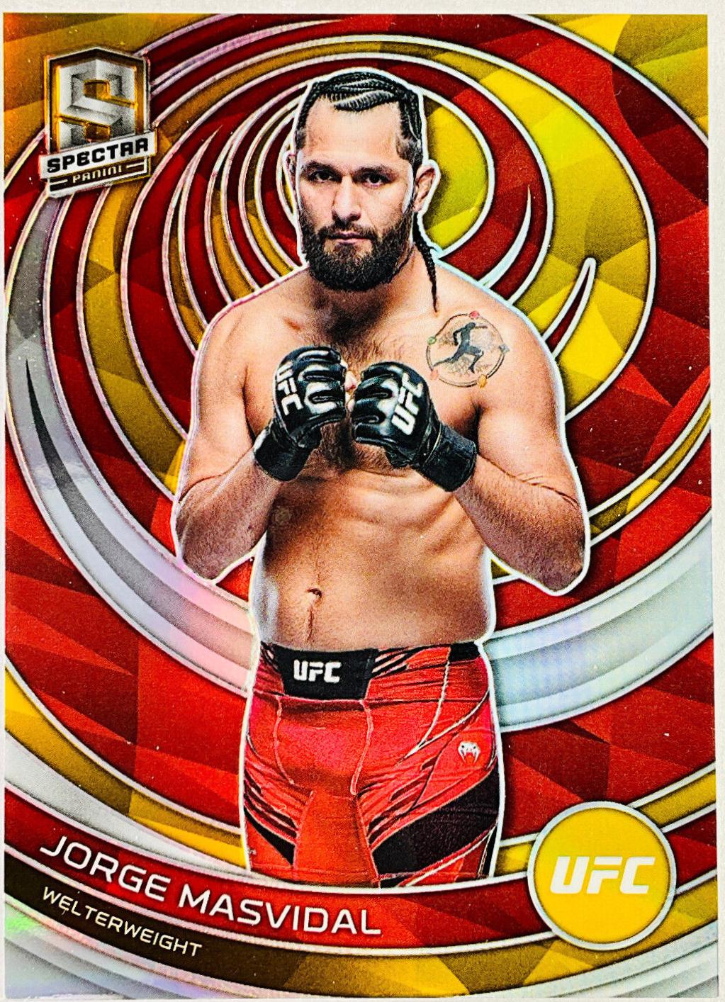 Jorge Masvidal 2023 Panini Chronicles UFC Base Spectra #384 Gold