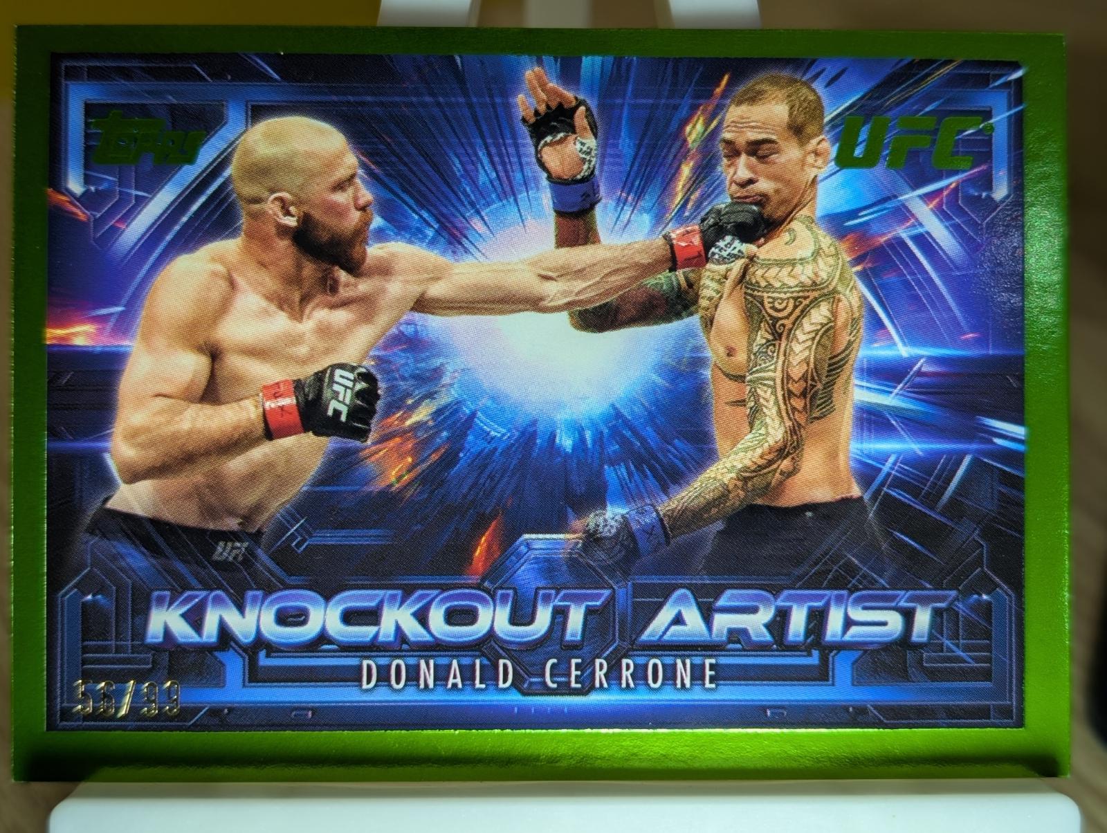 Donald Cerrone 2025 Topps Knockout UFC Knockout Artists #KA-22 Lime Green