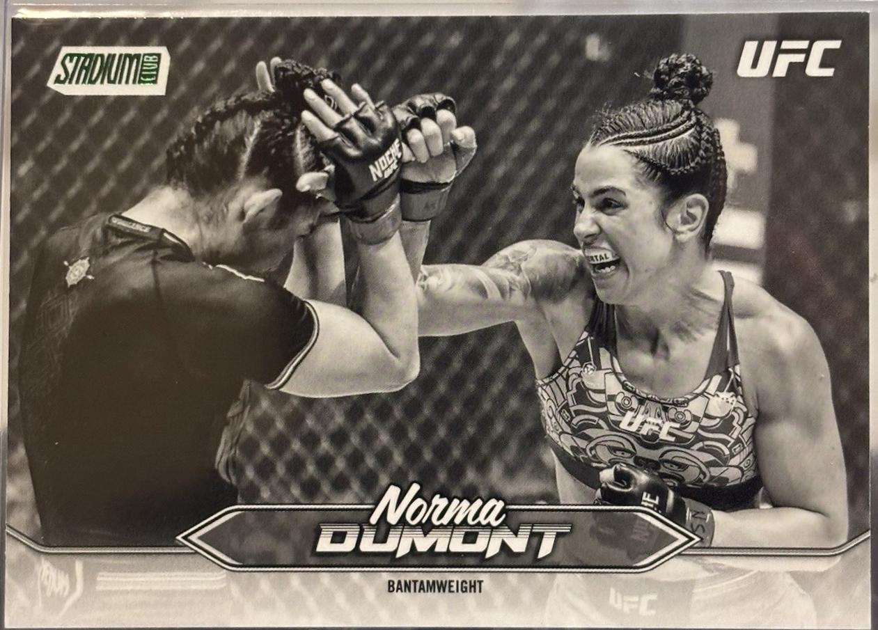Norma Dumont 2025 Topps Stadium Club UFC Base #16 Black & White