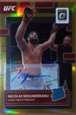 Nicolae Negumereanu 2023 Panini Donruss Optic UFC Base Rated Rookies Signatures #123 Green