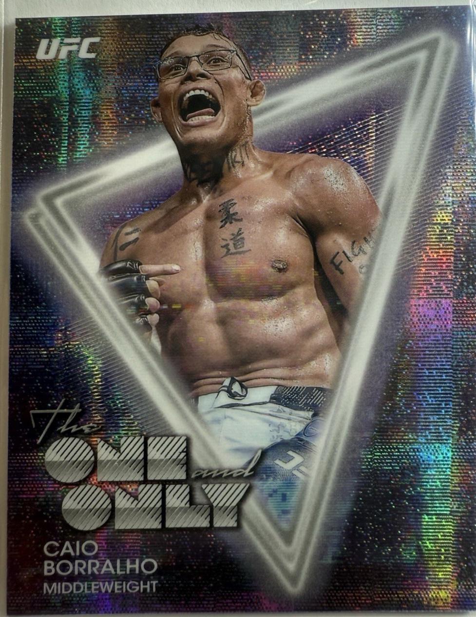 Caio Borralho 2025 Topps Midnight UFC The One and Only #OO-19 Moon Beam