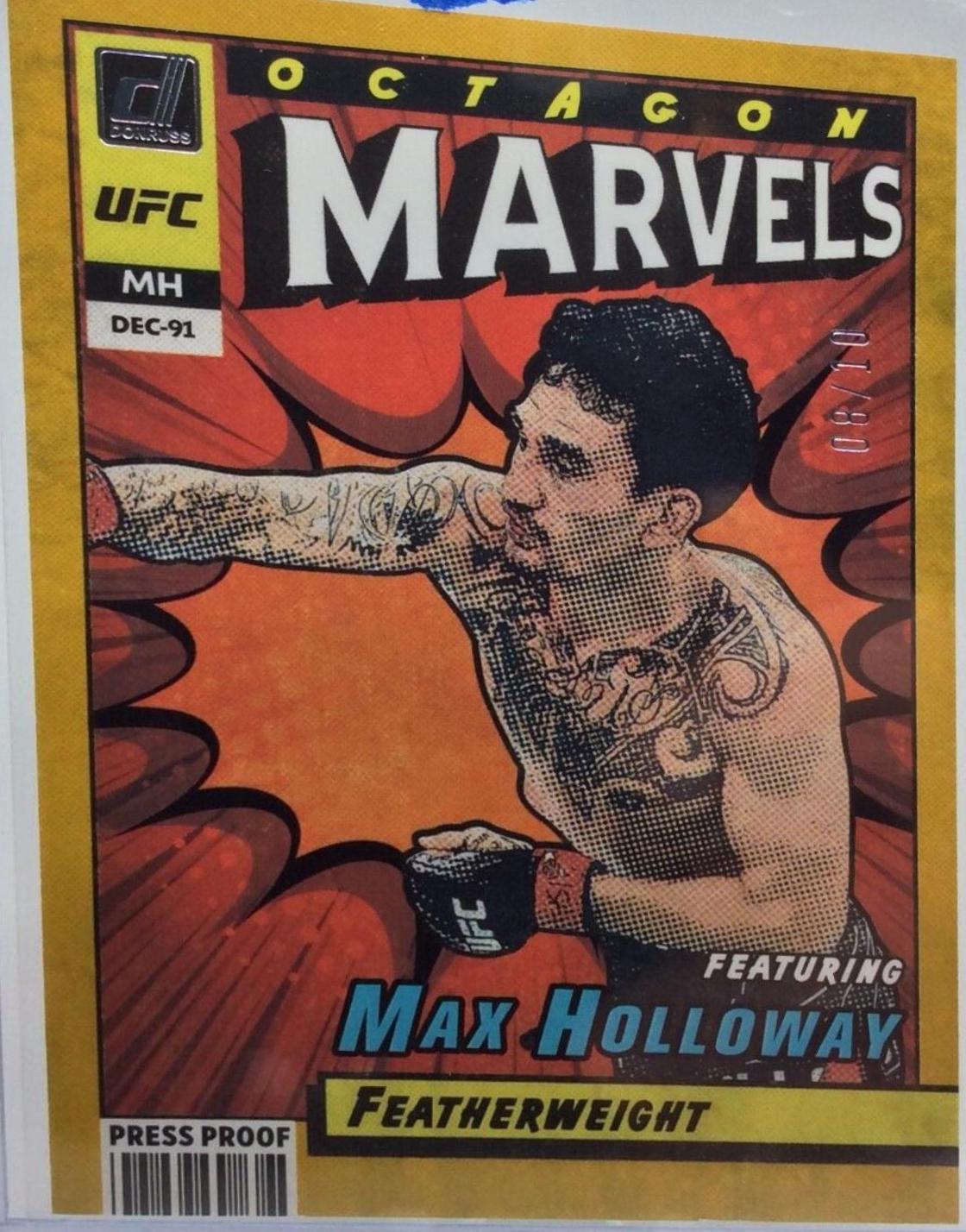 Max Holloway 2022 Panini Donruss UFC Base #94 Gold